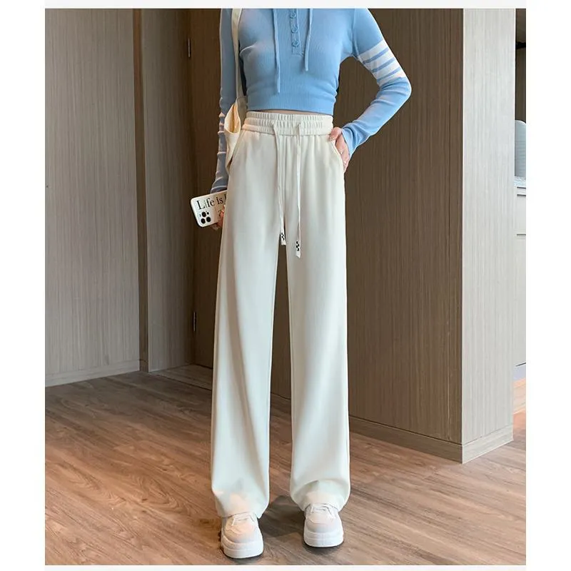 Solid Casual Plus Sports Loose Fit Sweatpants