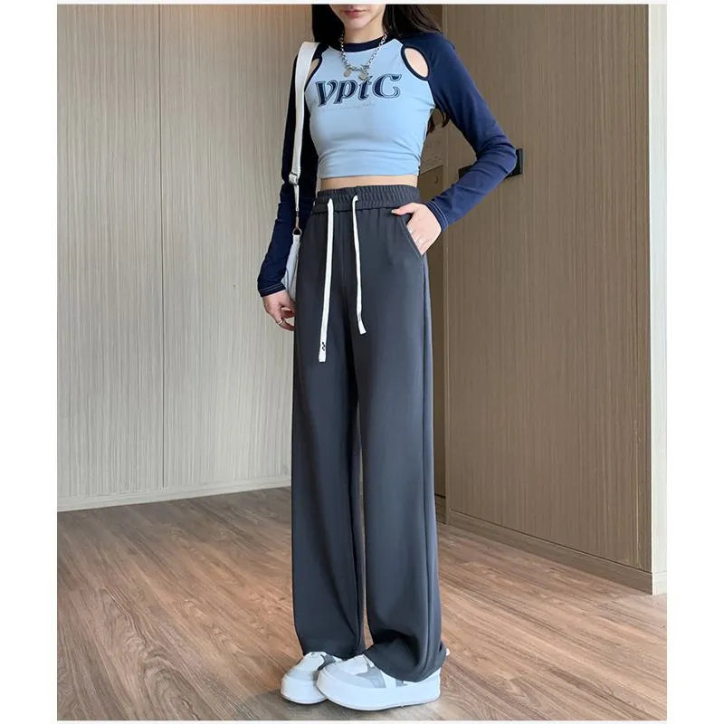 Solid Casual Plus Sports Loose Fit Sweatpants