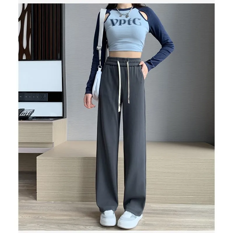 Solid Casual Plus Sports Loose Fit Sweatpants