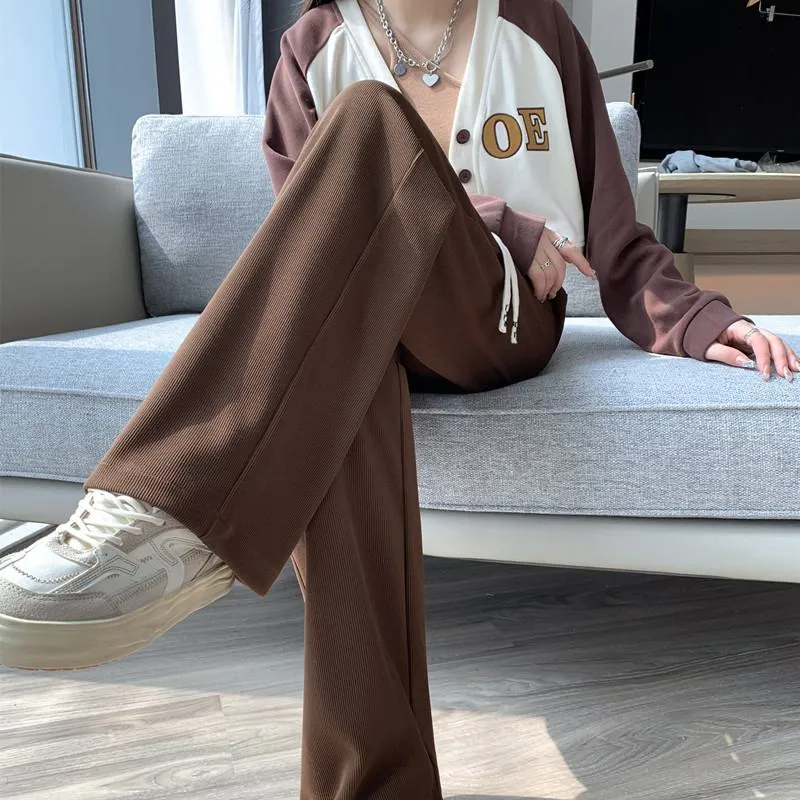 Solid Casual Plus Sports Loose Fit Sweatpants