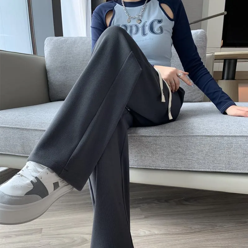 Solid Casual Plus Sports Loose Fit Sweatpants