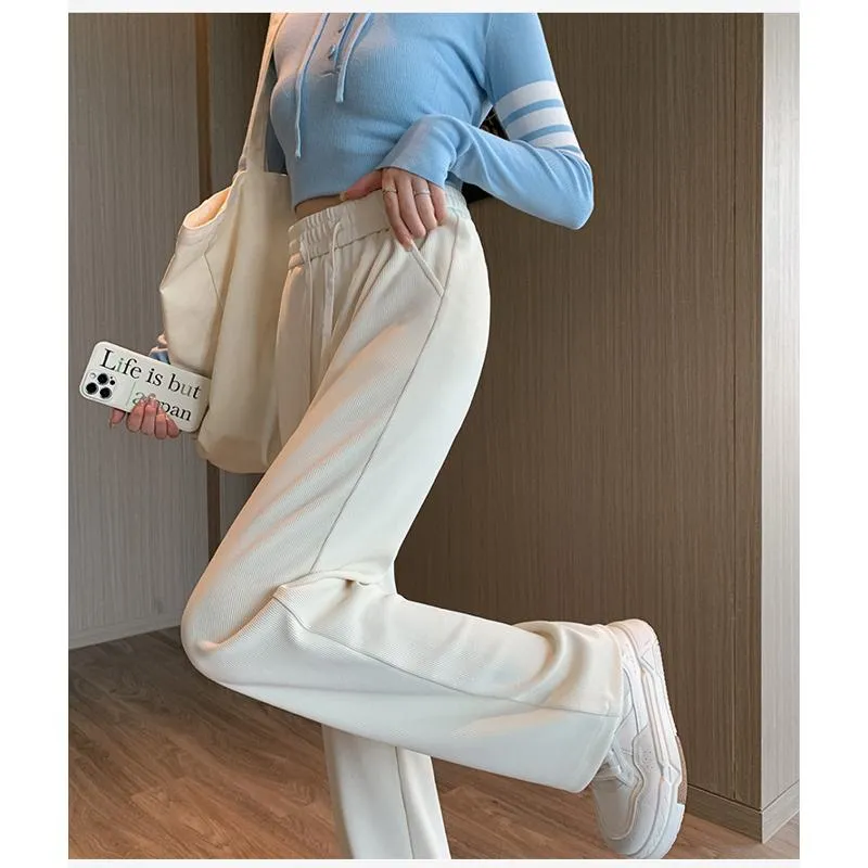Solid Casual Plus Sports Loose Fit Sweatpants