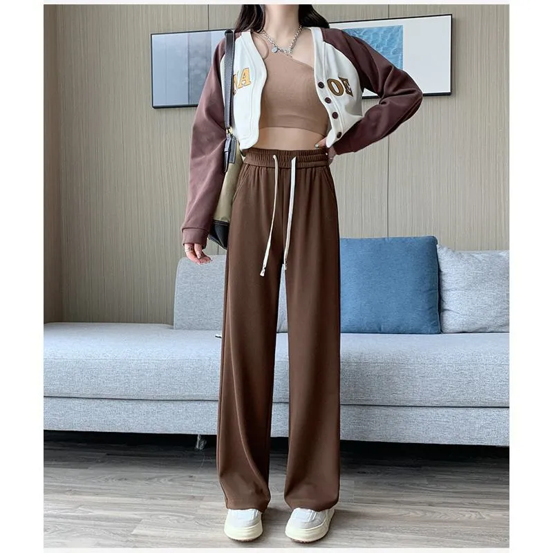 Solid Casual Plus Sports Loose Fit Sweatpants