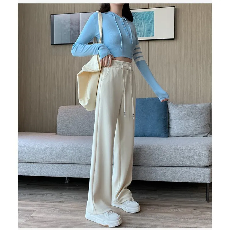 Solid Casual Plus Sports Loose Fit Sweatpants