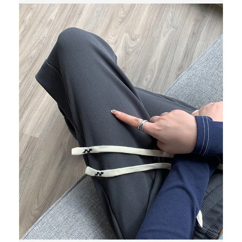 Solid Casual Plus Sports Loose Fit Sweatpants