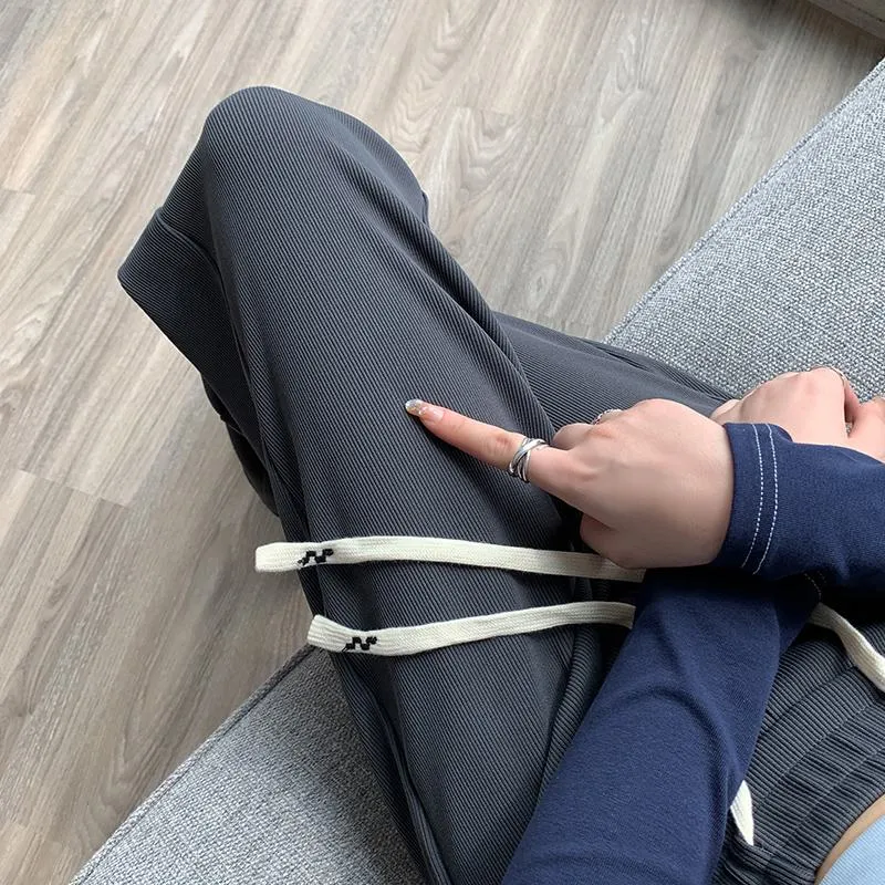 Solid Casual Plus Sports Loose Fit Sweatpants