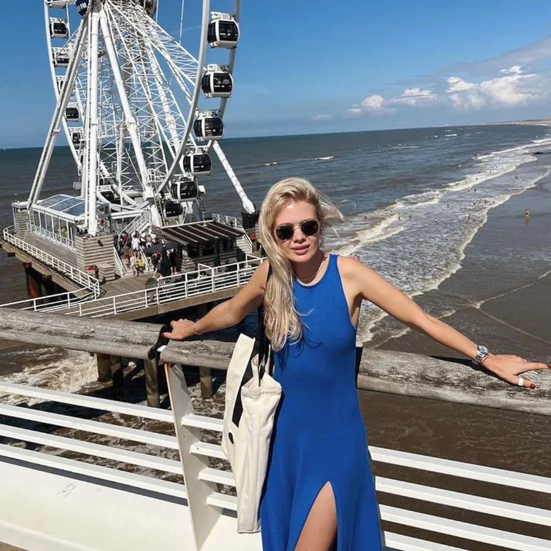 TAVIMART  -  Summer Dresses Women 2024 Sexy Sleeveless Bodycon Dress Streetwear Chic Solid Knitted Split Midi Dress 2000s Aesthetic Clothes