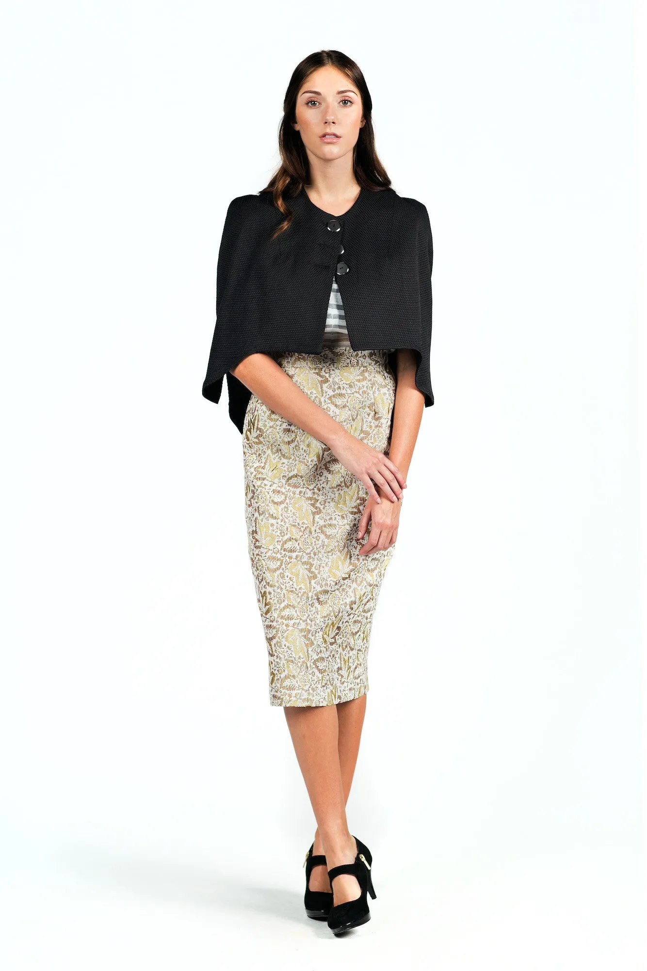 Textured High-waisted Pencil Skirt for All Seasons