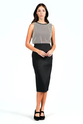 Textured High-waisted Pencil Skirt for All Seasons