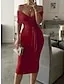 Two Piece Off The Shoulder Midi Dress