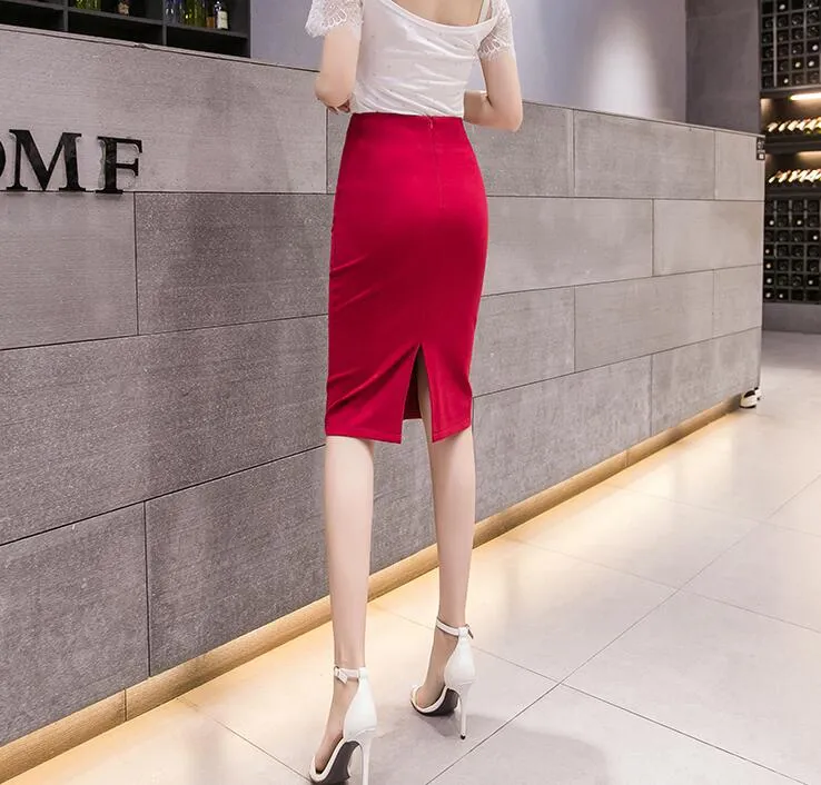 Wjczt New Hot Selling Office Ladies Wear Woman Skirts Womens Korean Fashion Casual Female OL Girls Cute Sexy Blck Skirt
